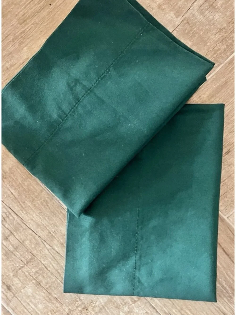 SPRINGS Pillowcases Standard Pair Deep Green 50% Cotton-Polyester Made in USA